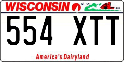 WI license plate 554XTT
