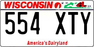 WI license plate 554XTY