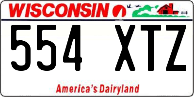 WI license plate 554XTZ