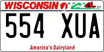WI license plate 554XUA