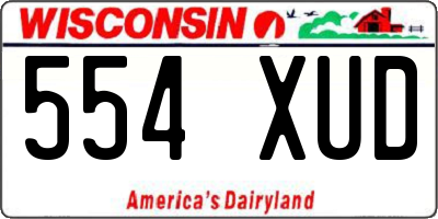 WI license plate 554XUD