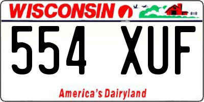 WI license plate 554XUF