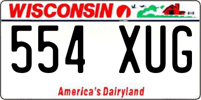WI license plate 554XUG