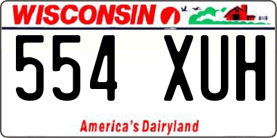 WI license plate 554XUH