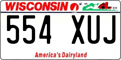 WI license plate 554XUJ