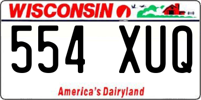 WI license plate 554XUQ