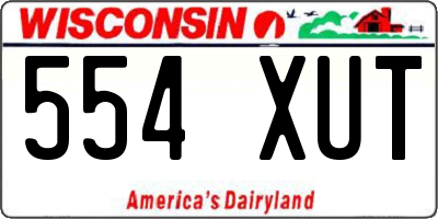 WI license plate 554XUT