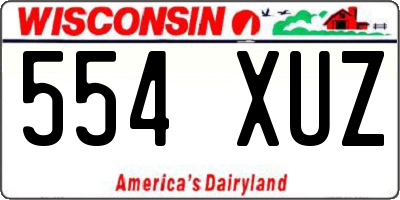 WI license plate 554XUZ