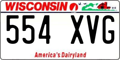 WI license plate 554XVG