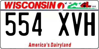 WI license plate 554XVH