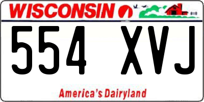 WI license plate 554XVJ
