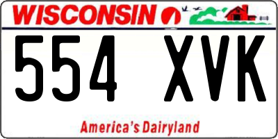 WI license plate 554XVK