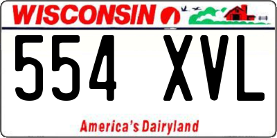 WI license plate 554XVL