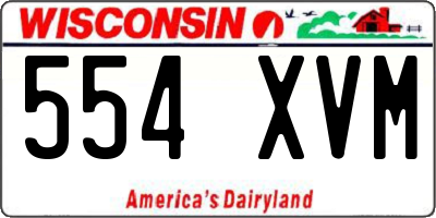 WI license plate 554XVM