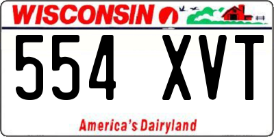 WI license plate 554XVT