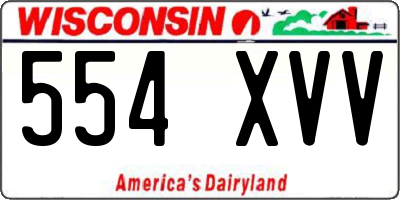 WI license plate 554XVV