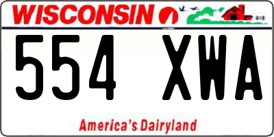 WI license plate 554XWA