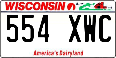 WI license plate 554XWC