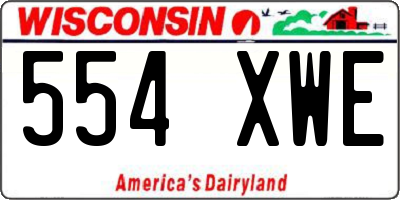 WI license plate 554XWE