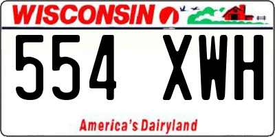 WI license plate 554XWH
