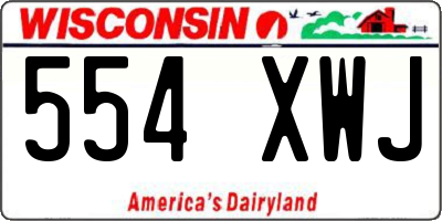 WI license plate 554XWJ