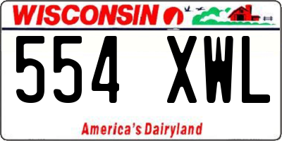 WI license plate 554XWL