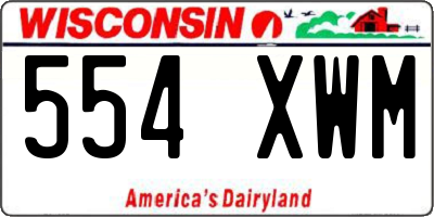 WI license plate 554XWM