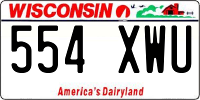 WI license plate 554XWU