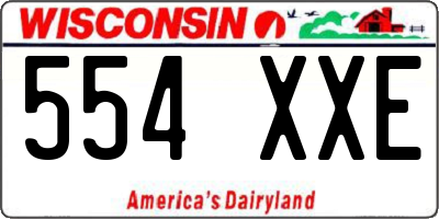 WI license plate 554XXE
