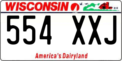 WI license plate 554XXJ