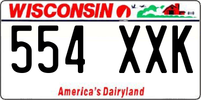 WI license plate 554XXK