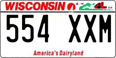 WI license plate 554XXM
