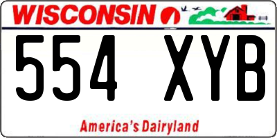 WI license plate 554XYB