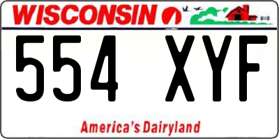 WI license plate 554XYF