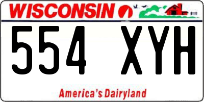 WI license plate 554XYH