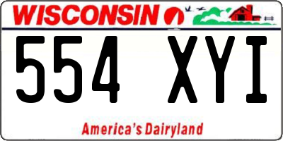 WI license plate 554XYI
