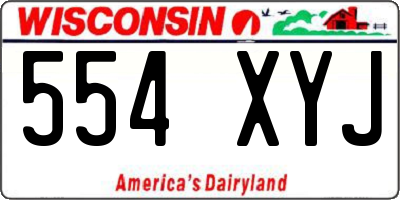 WI license plate 554XYJ