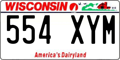 WI license plate 554XYM