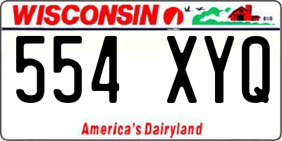WI license plate 554XYQ