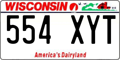 WI license plate 554XYT
