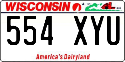 WI license plate 554XYU
