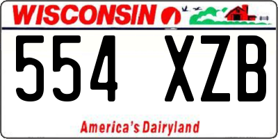 WI license plate 554XZB