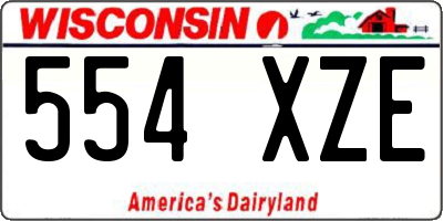 WI license plate 554XZE