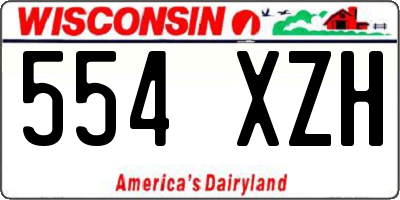 WI license plate 554XZH