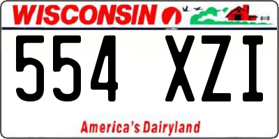 WI license plate 554XZI