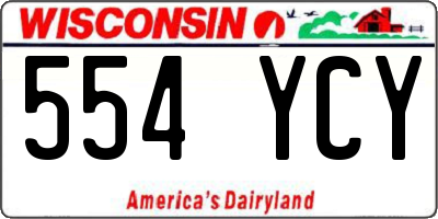 WI license plate 554YCY