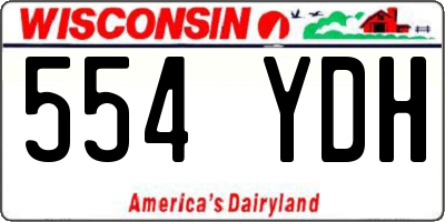 WI license plate 554YDH