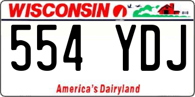 WI license plate 554YDJ