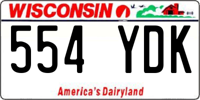 WI license plate 554YDK