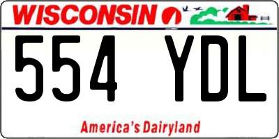 WI license plate 554YDL
